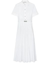Tory Burch - Pleated Poplin Shirtdress - Lyst