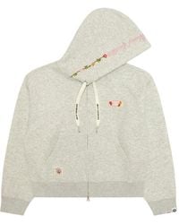Aape By A Bathing Ape - Logo-Patch Floral-Embroidered Hoodie - Lyst