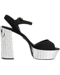 Dolce & Gabbana - Keira Crystal-Embellished Platform Sandals - Lyst