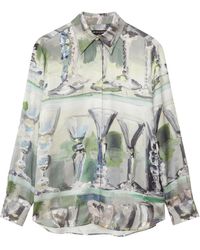 MSGM - Camisa con estampado de pintura - Lyst