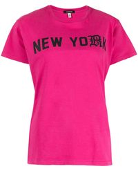 R13 - Text-Print Cotton T-Shirt - Lyst