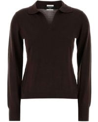 Weekend by Maxmara - T-Shirt Met V-Hals En Lange Mouwen - Lyst