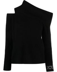 Iceberg - Logo-Print Cut-Out Detailing Jumper - Lyst