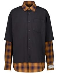 we11done - Flannel Check-Pattern Shirt - Lyst