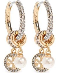 Tory Burch - Icon Pavé Charm Oorbellen - Lyst