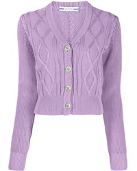 Jacob Cohen - Logo-embroidered Cable-knit Cardigan - Lyst