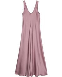 Forte Forte - Robe Mi-Longue En Satin À Design Sans Manches - Lyst