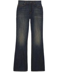 Burberry - High-Rise Bootcut Jeans - Lyst
