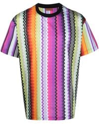 Missoni - T-Shirt Mit Zickzackmuster - Lyst