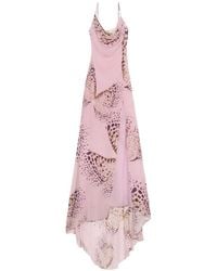 Blumarine - Butterfly-Print Maxi Dress - Lyst