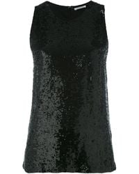 P.A.R.O.S.H. - Sequin Embellished Tank Top - Lyst