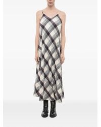 Woolrich - Checked Sleeveless Maxi Dress - Lyst