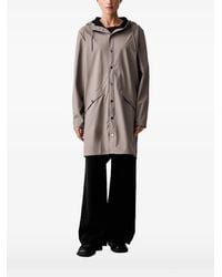 Rains - Hooded Press-Stud Coat - Lyst