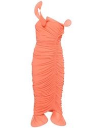 Genny - Ruched Ruffled Dress - Lyst