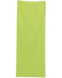 Pleats Please Issey Miyake - Pleated Mid Skirt - Lyst