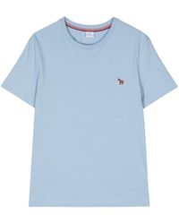 PS by Paul Smith - Zebra-appliqué Cotton T-shirt - Lyst