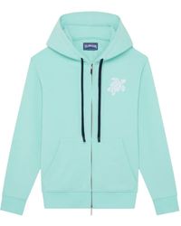 Vilebrequin - Cotton Full Zip Hoodie Big Turtle Embroidery - Lyst