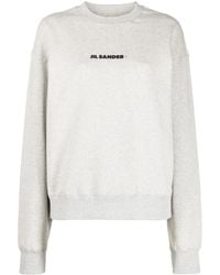 Jil Sander - Sweat En Coton À Logo Imprimé - Lyst