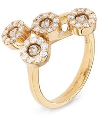 Officina Bernardi - 18kt Yellow Gold Grace Moon Diamond Ring - Lyst