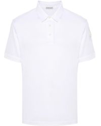 Moncler - Katoenen Poloshirt Met Logo-applicatie - Lyst