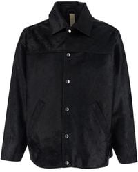 sunflower - Button-Fastening Leather Jacket - Lyst