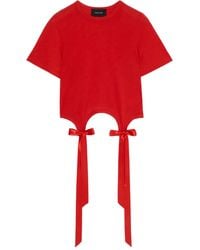Simone Rocha - T-Shirt À Détail De Nœud - Lyst
