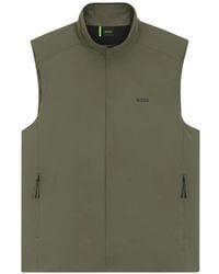 BOSS - Logo-Print High-Neck Gilet - Lyst