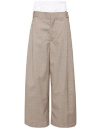 Hed Mayner - Layered Wide-leg Trousers - Lyst