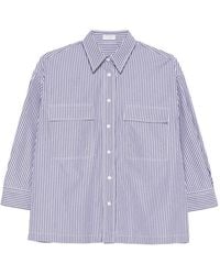 Brunello Cucinelli - Striped Cotton Shirt - Lyst