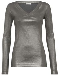 Brunello Cucinelli - Vネック Tシャツ - Lyst