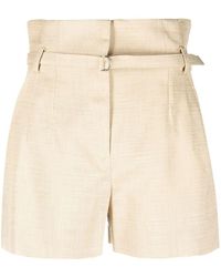 IRO - High-waist Belted Mini Shorts - Lyst