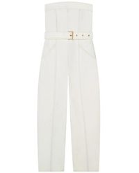 ARMANI EXCHANGE - Combinaison-Bustier À Taille Ceinturée - Lyst