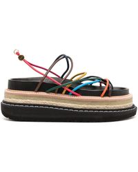 Sacai - Strappy Platform Sandals - Lyst