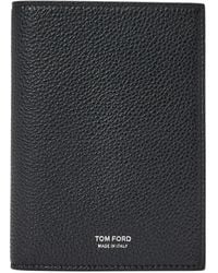 Tom Ford - Logo-Lettering Bi-Fold Leather Cardholder - Lyst
