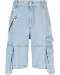 Gcds - Denim Cargo Shorts - Lyst