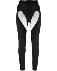 Mugler - Panelled Skinny Trousers - Lyst
