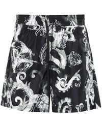 Versace - Shorts sportivi Watercolour Couture - Lyst
