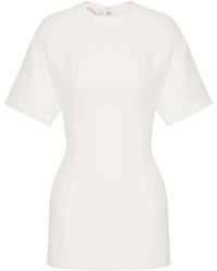 Valentino Garavani - Crepe Couture Short-sleeve Minidress - Lyst