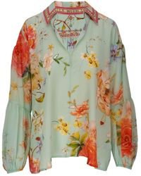 Camilla - Floral-print Silk Blouse - Lyst