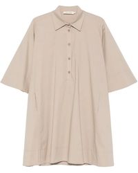 MOUTAKI - Button-Placket Mini Shirt Dress - Lyst