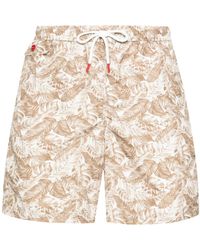 Kiton - Zwembroek Met Bloemenprint - Lyst