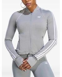 adidas - Logo-Print Side-Stripe Sweatshirt - Lyst
