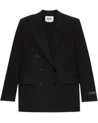 MSGM - Blazer À Boutonnière Croisée - Lyst