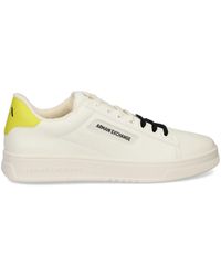 ARMANI EXCHANGE - Double-Coloured Laces Leather Sneakers - Lyst