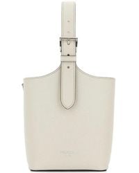 Prada - Buckled Leather Bucket Bag - Lyst