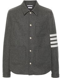 Thom Browne - 4-Bar Felted Shirt Jacket - Lyst