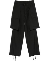 Sacai - Wool Blend Trousers - Lyst