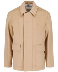 Lardini - Wool Zip-Up Coat - Lyst