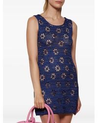 Calle Del Mar - Floral-Crochet Mini Dress - Lyst