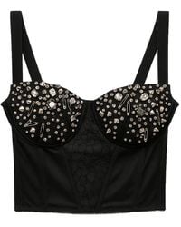 John Richmond - Studded Bustier Top - Lyst